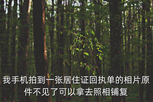 居住證回執單圖片，我是東莞本地人我想照相館拍駕照照片她給了我兩張回執一張