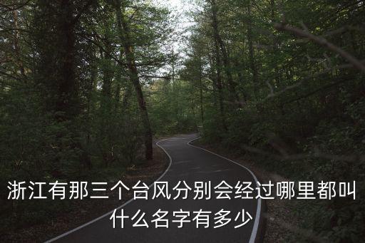 浙江有那三個臺風分別會經過哪里都叫什么名字有多少