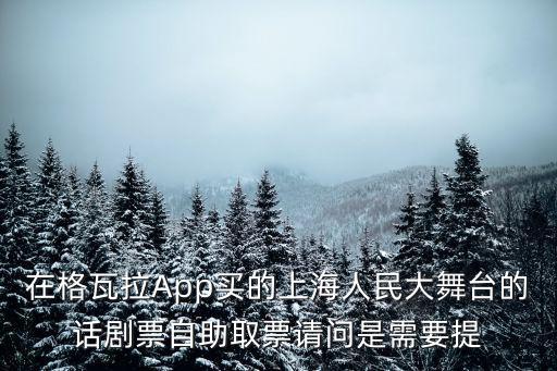 上海話劇訂票，上海話劇去哪里買門票