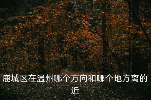 鹿城區在溫州哪個方向和哪個地方離的近