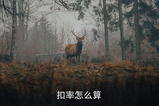 扣率怎么算