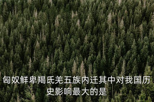 內遷，匈奴鮮卑羯氐羌五族內遷其中對我國歷史影響最大的是