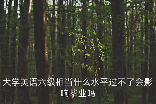 大學英語六級相當什么水平過不了會影響畢業嗎