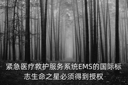 緊急醫(yī)療救護(hù)服務(wù)系統(tǒng)EMS的國(guó)際標(biāo)志生命之星必須得到授權(quán)