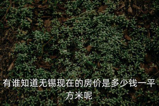 無錫錫山區(qū)房價(jià)，有誰知道無錫現(xiàn)在的房價(jià)是多少錢一平方米呢