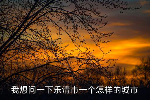 我想問一下樂清市一個怎樣的城市
