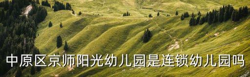 中原區(qū)京師陽光幼兒園是連鎖幼兒園嗎
