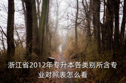專升本專業對照表，浙江省專升本各類別所含專業對照表 2015版出來沒
