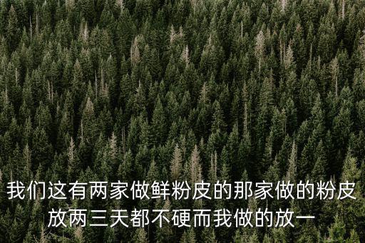 鮮粉皮，我們這有兩家做鮮粉皮的那家做的粉皮放兩三天都不硬而我做的放一