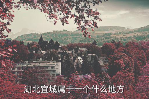 湖北宜城屬于一個什么地方