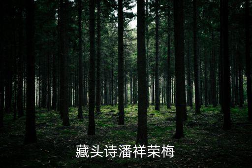 藏頭詩潘祥榮梅