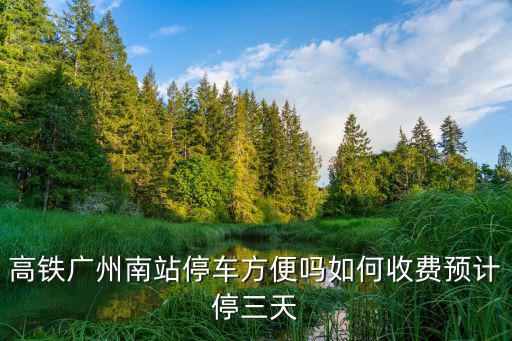 高鐵廣州南站停車方便嗎如何收費預計停三天