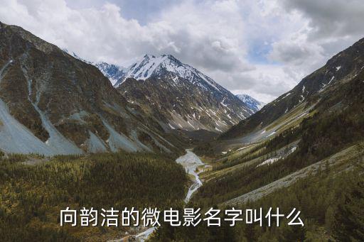 向韻潔的微電影名字叫什么