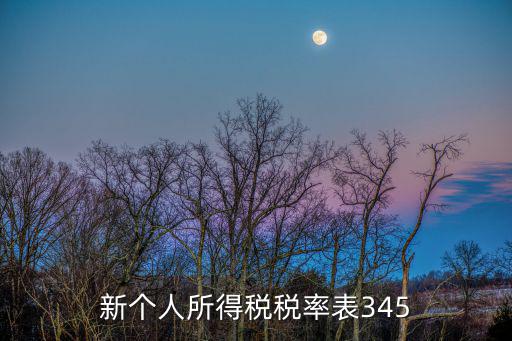 最新個人所得稅稅率表，新個人所得稅稅率表345