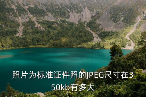 照片為標(biāo)準(zhǔn)證件照的JPEG尺寸在350kb有多大