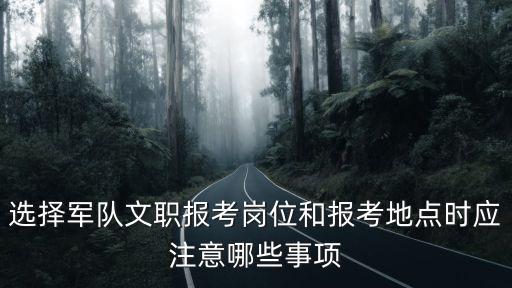 選擇軍隊文職報考崗位和報考地點時應注意哪些事項