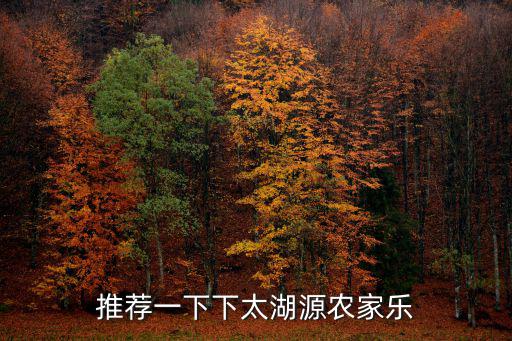推薦一下下太湖源農家樂
