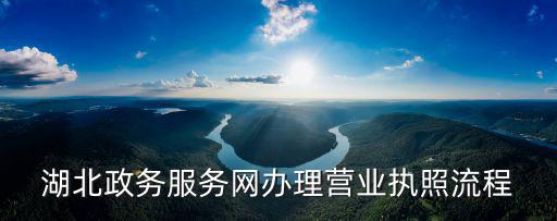 湖北政務服務網辦理營業執照流程