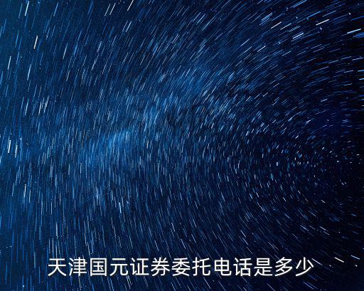 天津國元證券委托電話是多少