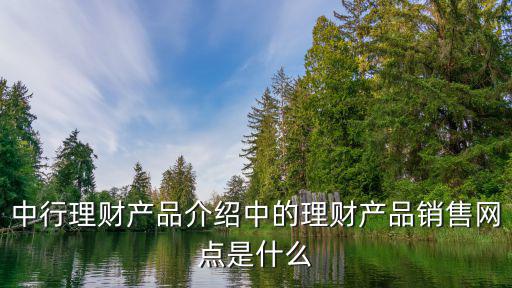 銷售網點，營業網點是什么