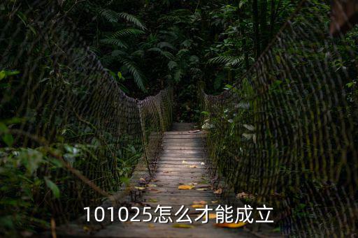 101025怎么才能成立