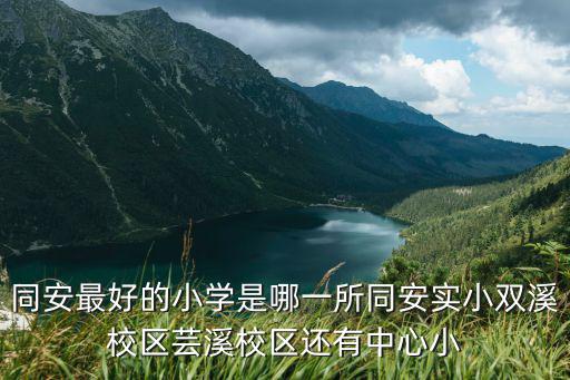 牛塘中心小學，同安最好的小學是哪一所同安實小雙溪校區蕓溪校區還有中心小