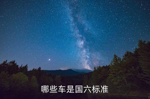 哪些車是國六標準