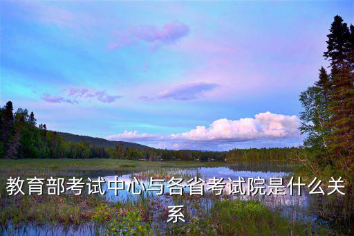教育部考試中心與各省考試院是什么關系