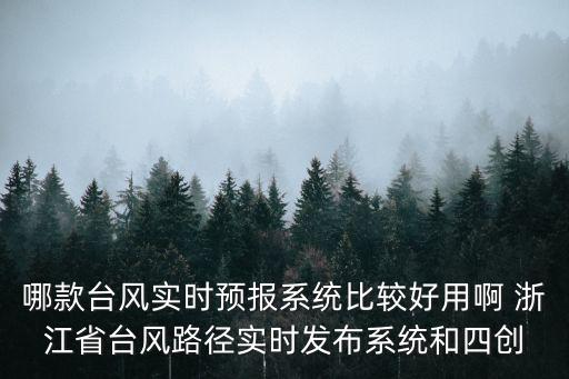 臺風實時路徑發布系統，哪款臺風實時預報系統比較好用啊 浙江省臺風路徑實時發布系統和四創