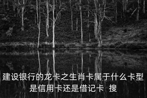 建設銀行的龍卡之生肖卡屬于什么卡型是信用卡還是借記卡  搜