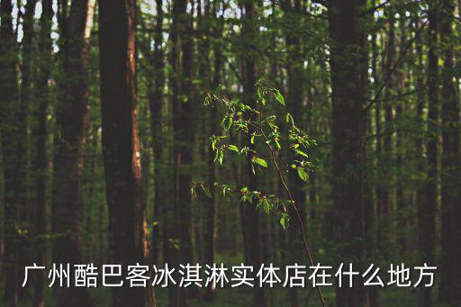 廣州酷巴客冰淇淋實體店在什么地方