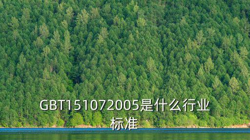GBT151072005是什么行業標準