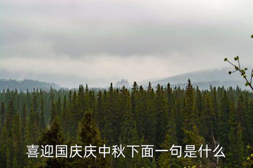 喜迎國慶慶中秋下面一句是什么