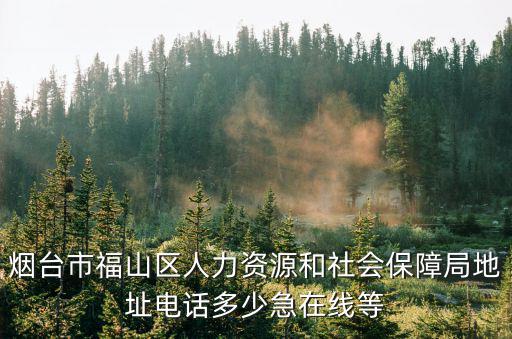 煙臺人力資源，煙臺市福山區人力資源和社會保障局地址電話多少急在線等