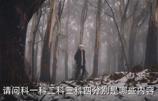 請問科一科二科三科四分別是哪些內容