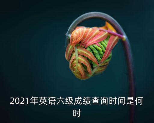 2021年英語六級成績查詢時間是何時