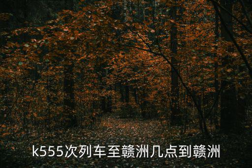 k555，k555次列車至贛洲幾點到贛洲