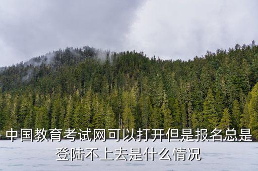 中國教育考試網可以打開但是報名總是登陸不上去是什么情況
