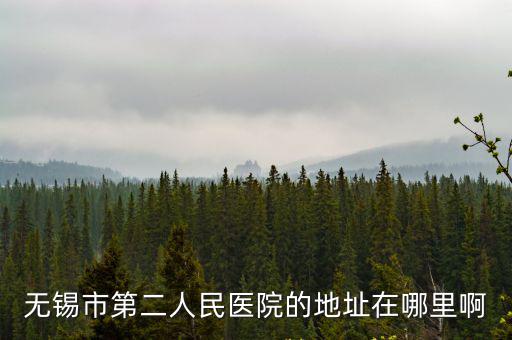 無錫市第二人民醫院的地址在哪里啊