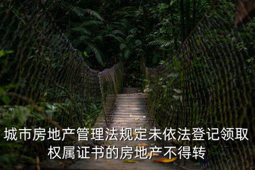 城市房地產(chǎn)管理法規(guī)定未依法登記領(lǐng)取權(quán)屬證書的房地產(chǎn)不得轉(zhuǎn)