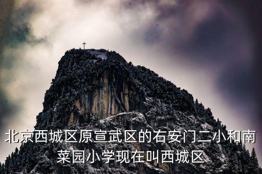 北京西城區原宣武區的右安門二小和南菜園小學現在叫西城區