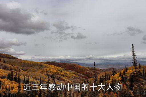 近三年感動中國的十大人物
