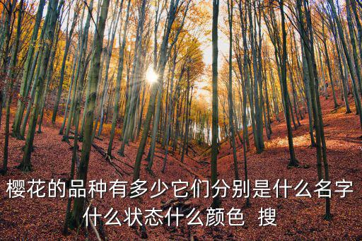 櫻花品種，櫻花的品種有多少它們分別是什么名字什么狀態什么顏色  搜