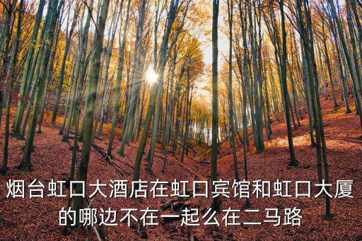 煙臺虹口大酒店在虹口賓館和虹口大廈的哪邊不在一起么在二馬路