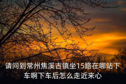 焦溪古鎮(zhèn)，常州市武進區(qū)焦溪古鎮(zhèn)在哪里位置給我看看