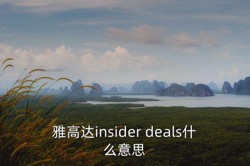雅高達insider deals什么意思