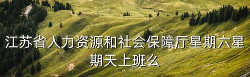 江蘇省人力資源和社會(huì)保障廳星期六星期天上班么