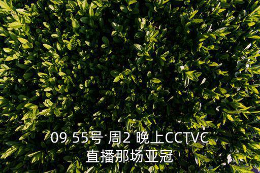 09 55號 周2 晚上CCTVC直播那場亞冠