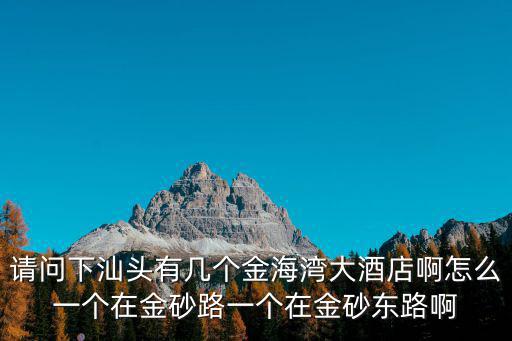 請問下汕頭有幾個金海灣大酒店啊怎么一個在金砂路一個在金砂東路啊