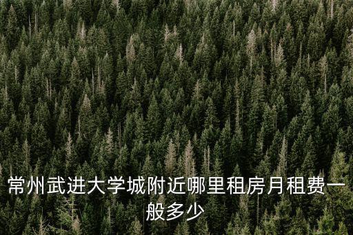 常州武進(jìn)大學(xué)城附近哪里租房月租費(fèi)一般多少